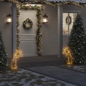 Estrella fugaz de luces Navidad con estacas 80 LED 62 cm