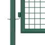 Puerta de valla de acero verde 100x125 cm