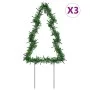 Árbol de Navidad lde uces con estacas 3 uds 50 LED 30 cm de vidaXL, Luces de Navidad - Ref: Foro24-357729, Precio: 22,01 €, D...