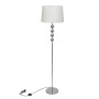 Lámpara de pie pantalla y soporte alto 4 bolas adorno blanca de vidaXL, Lámparas - Ref: Foro24-240904, Precio: 68,59 €, Descu...