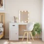 Dressing table with white LED lights 90x42x132.5 cm by vidaXL, Bedroom Dressers - Ref: Foro24-834970, Price: 103,29 €, Discou...
