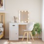 Schminktisch mit weißen LED-Leuchten 90x42x132,5 cm von vidaXL, Schlafzimmerkommoden - Ref: Foro24-834970, Preis: 104,51 €, R...