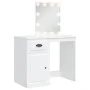 Dressing table with white LED lights 90x42x132.5 cm by vidaXL, Bedroom Dressers - Ref: Foro24-834970, Price: 103,29 €, Discou...