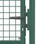 Puerta de valla de acero verde 100x125 cm