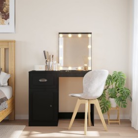 Schminktisch mit LED-Leuchten schwarz 90x42x132,5 cm von vidaXL, Schlafzimmerkommoden - Ref: Foro24-834971, Preis: 76,19 €, R...