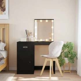Schminktisch mit LED-Leuchten schwarz 90x42x132,5 cm von vidaXL, Schlafzimmerkommoden - Ref: Foro24-834971, Preis: 75,24 €, R...