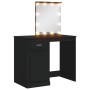 Dressing table with LED lights black 90x42x132.5 cm by vidaXL, Bedroom Dressers - Ref: Foro24-834971, Price: 75,79 €, Discoun...