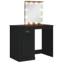 Schminktisch mit LED-Leuchten schwarz 90x42x132,5 cm von vidaXL, Schlafzimmerkommoden - Ref: Foro24-834971, Preis: 75,24 €, R...