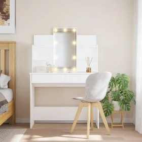 Schminktisch mit weißen LED-Leuchten 96x40x142 cm von vidaXL, Schlafzimmerkommoden - Ref: Foro24-837892, Preis: 114,85 €, Rab...