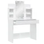 Schminktisch mit weißen LED-Leuchten 96x40x142 cm von vidaXL, Schlafzimmerkommoden - Ref: Foro24-837892, Preis: 110,79 €, Rab...