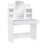 Schminktisch mit weißen LED-Leuchten 96x40x142 cm von vidaXL, Schlafzimmerkommoden - Ref: Foro24-837892, Preis: 111,19 €, Rab...