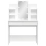 Schminktisch mit weißen LED-Leuchten 96x40x142 cm von vidaXL, Schlafzimmerkommoden - Ref: Foro24-837892, Preis: 111,19 €, Rab...