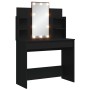 Black vanity with LED lights 96x40x142 cm by vidaXL, Bedroom Dressers - Ref: Foro24-837893, Price: 109,08 €, Discount: %