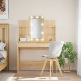 Dressing table with LED lights Sonoma oak 96x40x142 cm by vidaXL, Bedroom Dressers - Ref: Foro24-837894, Price: 111,36 €, Dis...