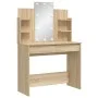 Tocador con luces LED roble Sonoma 96x40x142 cm de vidaXL, Tocadores para dormitorios - Ref: Foro24-837894, Precio: 111,36 €,...