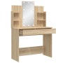 Schminktisch mit LED-Leuchten Sonoma-Eiche 96x40x142 cm von vidaXL, Schlafzimmerkommoden - Ref: Foro24-837894, Preis: 114,30 ...