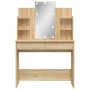 Schminktisch mit LED-Leuchten Sonoma-Eiche 96x40x142 cm von vidaXL, Schlafzimmerkommoden - Ref: Foro24-837894, Preis: 114,30 ...