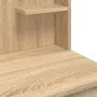 Dressing table with LED lights Sonoma oak 96x40x142 cm by vidaXL, Bedroom Dressers - Ref: Foro24-837894, Price: 113,16 €, Dis...