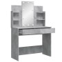 Concrete gray dressing table with LED lights 96x40x142 cm by vidaXL, Bedroom Dressers - Ref: Foro24-837895, Price: 109,64 €, ...