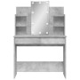 Concrete gray dressing table with LED lights 96x40x142 cm by vidaXL, Bedroom Dressers - Ref: Foro24-837895, Price: 109,64 €, ...