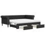 Trundle sofa bed with drawers black synthetic leather 90x200 cm by vidaXL, Beds and slatted bases - Ref: Foro24-3197735, Pric...
