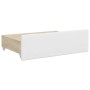 Sofá cama nido con cajones cuero sintético blanco 90x200 cm de vidaXL, Camas y somieres - Ref: Foro24-3197736, Precio: 518,42 €
