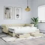 Sofá cama nido con cajones cuero sintético crema 90x200 cm de vidaXL, Camas y somieres - Ref: Foro24-3197737, Precio: 502,55 ...