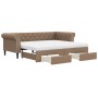 Sofá cama nido con cajones cuero sintético cappuccino 90x200 cm de vidaXL, Camas y somieres - Ref: Foro24-3197738, Precio: 50...