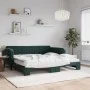 Sofá cama nido con colchón terciopelo verde oscuro 100x200 cm de vidaXL, Camas y somieres - Ref: Foro24-3197096, Precio: 420,...