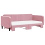 Ausziehbares Schlafsofa mit rosa Samtmatratze 100x200 cm von vidaXL, Betten und Lattenroste - Ref: Foro24-3197097, Preis: 438...