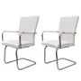 Sillas de comedor voladizas 2 unidades cuero sintético blanco de vidaXL, Sillas de comedor - Ref: Foro24-240994, Precio: 163,...