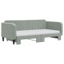 Trundle sofa bed with light gray velvet mattress 90x190 cm by vidaXL, Beds and slatted bases - Ref: Foro24-3197100, Price: 40...