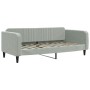 Trundle sofa bed with light gray velvet mattress 90x190 cm by vidaXL, Beds and slatted bases - Ref: Foro24-3197100, Price: 40...