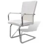 Sillas de comedor voladizas 2 unidades cuero sintético blanco de vidaXL, Sillas de comedor - Ref: Foro24-240994, Precio: 163,...