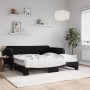 Trundle sofa bed with black velvet mattress 90x190 cm by vidaXL, Beds and slatted bases - Ref: Foro24-3197102, Price: 407,08 ...