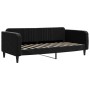 Sofá cama nido con colchón terciopelo negro 90x190 cm de vidaXL, Camas y somieres - Ref: Foro24-3197102, Precio: 430,25 €