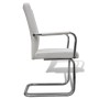 Sillas de comedor voladizas 2 unidades cuero sintético blanco de vidaXL, Sillas de comedor - Ref: Foro24-240994, Precio: 166,...