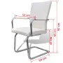 Sillas de comedor voladizas 2 unidades cuero sintético blanco de vidaXL, Sillas de comedor - Ref: Foro24-240994, Precio: 163,...