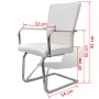 Sillas de comedor voladizas 2 unidades cuero sintético blanco de vidaXL, Sillas de comedor - Ref: Foro24-240994, Precio: 166,...