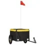 Schwarz-gelber Fahrradanhänger aus Eisen, 30 kg von vidaXL, Fahrradanhänger - Ref: Foro24-94078, Preis: 66,08 €, Rabatt: %