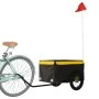 Schwarz-gelber Fahrradanhänger aus Eisen, 30 kg von vidaXL, Fahrradanhänger - Ref: Foro24-94078, Preis: 66,08 €, Rabatt: %