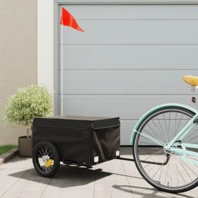 Black iron bicycle trailer 30 kg by vidaXL, Bicycle trailers - Ref: Foro24-94080, Price: 81,90 €, Discount: %