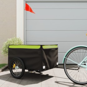 Remolque para bicicleta hierro negro y verde 45 kg