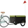 Remolque para bicicleta hierro negro y verde 45 kg de vidaXL, Remolques para bicicletas - Ref: Foro24-94095, Precio: 95,03 €,...
