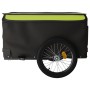 Remolque para bicicleta hierro negro y verde 45 kg de vidaXL, Remolques para bicicletas - Ref: Foro24-94095, Precio: 84,18 €,...