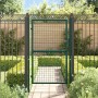 Puerta de valla de acero verde 100x150 cm