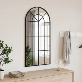 Black iron arch wall mirror 50x100 cm by vidaXL, Mirrors - Ref: Foro24-358626, Price: 76,96 €, Discount: %