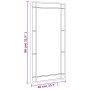 Rectangular black iron wall mirror 40x80 cm by vidaXL, Mirrors - Ref: Foro24-358629, Price: 74,43 €, Discount: %