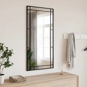 Rectangular black iron wall mirror 50x100 cm by vidaXL, Mirrors - Ref: Foro24-358630, Price: 70,08 €, Discount: %