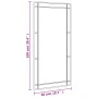Rechteckiger Wandspiegel aus schwarzem Eisen, 50 x 100 cm von vidaXL, Spiegel - Ref: Foro24-358630, Preis: 81,60 €, Rabatt: %